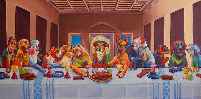 The Last Supper but Dogs